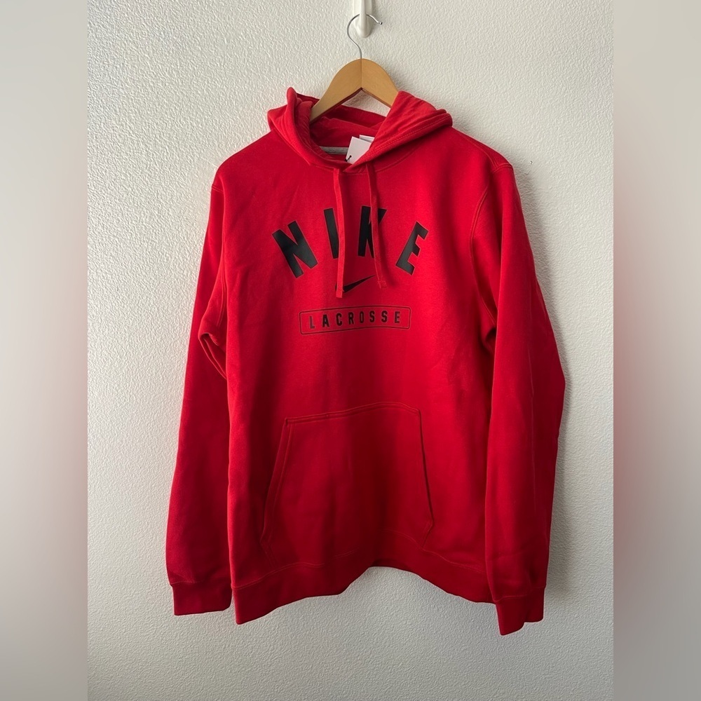 Nike Lacrose Pullover Men’s Hoodie Sweatshirt University Red Size Medium